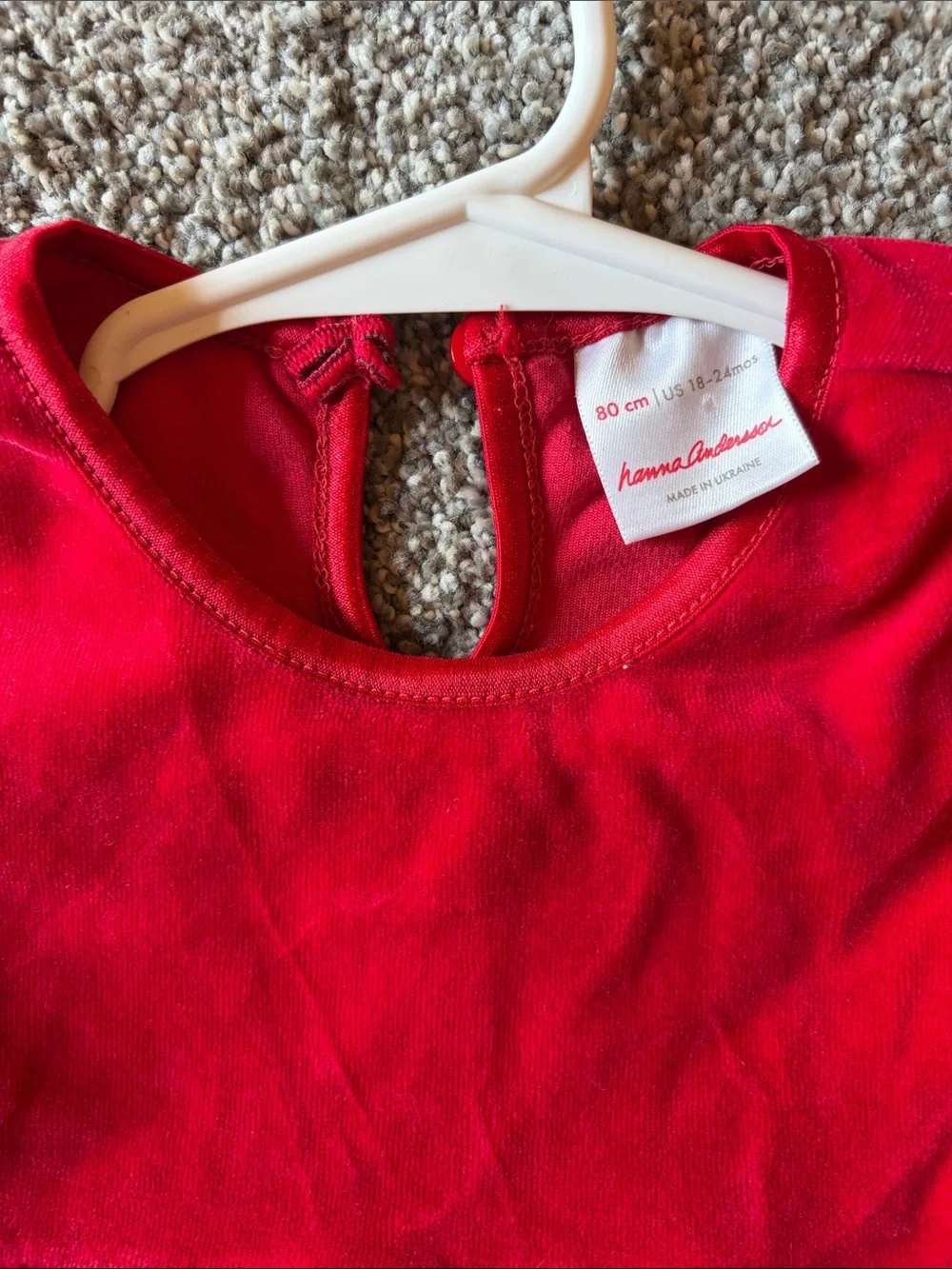 Hanna Andersson Red Velvet Long-Sleeve Dress